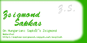 zsigmond sapkas business card